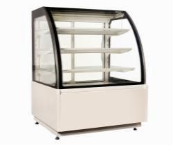 Витрина кондитерская Es system k Carina 03 1,0 Б/Бок,Б/Фронт.панели,внутр. Ral9003,шелкогр.черн.