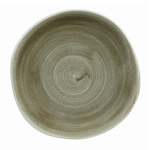 Тарелка мелкая "ВОЛНА" 28,6СМ, без борта, Stonecast Patina, цвет Burnished Green Pabgog111