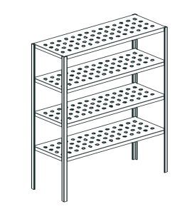 Стеллаж перфорированный Apach Chef Line Lstp20-144
