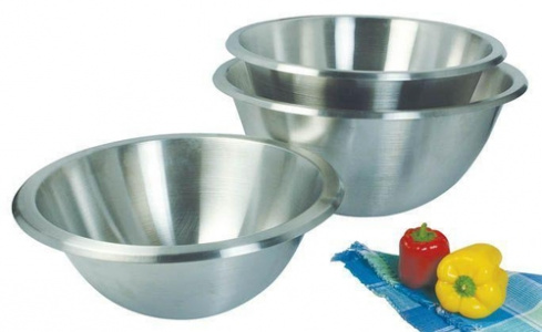 Миска полусферическая 7,0Л D30См, без ручек, нерж.сталь Bw30