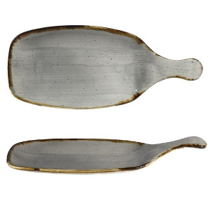Блюдо сервировочное 28,4СМ, без борта, с ручкой, Stonecast, цвет Peppercorn Grey Spgspdlh1