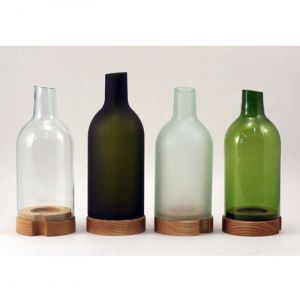 ПОДСВЕЧНИК D8См H18,5См, плафон матовый, стекло/ясень, серия Re (Recycle), цвет бесцветный Re-Ch-13
