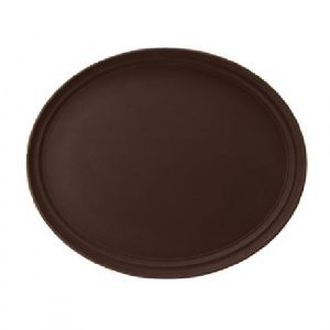 Поднос 60Х73,5см серия Jiwins Jw-R2900Ct-Br, коричневый, прорезиненный овальный