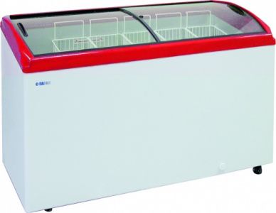 Ларь морозильный Cryspi (ITALFROST) CF400C ЛВН-400Г красный (5 корзин)