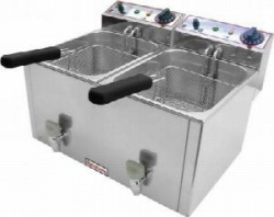 Купить фритюрница beckers fr 8+8 lt на 16л, 6квт, настольная, 530х450х360мм – цена от завода, доставка до двери | RuOborudovanie.ru