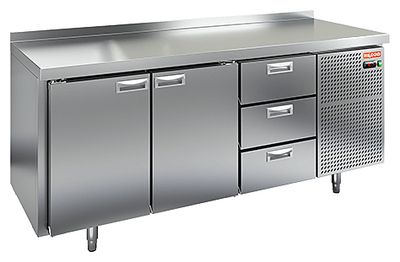 Стол охлаждаемый Hicold GN 113/TN (-2+10), 2 двери,3 ящ, 1835х700х850