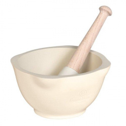 Купить ступка с пестиком 14см, керамика, цвет кремовый, серия natural chic 025502 – цена от завода, доставка до двери | RuOborudovanie.ru