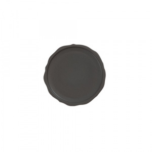 Блюдо сервировочное D17,5См H1,5См, край с бордюром, керамика, цвет Noir Satine, Sharing 963954