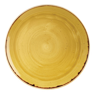 Тарелка мелкая 28,8СМ, без борта, Stonecast, цвет Mustard Seed Yellow Smssev111