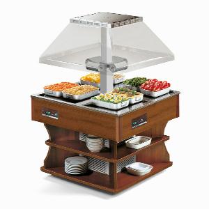 Стол шведский тепловой Tecfrigo Oasi 4M Hot темн.орех