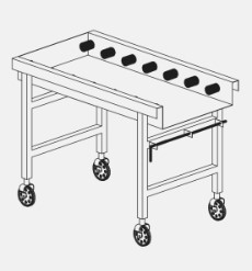 Стол для чистой посуды Dihr Lc 96/2 роликовый