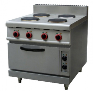 Плита электрическая Kocateq ZHTT4 c 4 конфорками с духовым шкафом, напольная