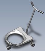 Тележка для дежи 40л Spar (TROLLY/40-N) с ручкой к планетарному миксеру SP-40HA 