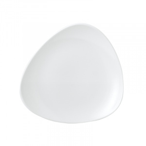 Тарелка мелкая треугольная 26,5СМ, без борта, Vellum, цвет White полуматовый Whvmtr101