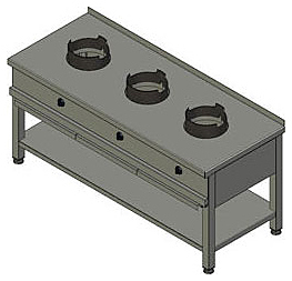 Плита газовая Вулкан-Heidebrenner Ksw 03 Wok арт.8787