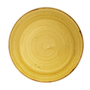 Тарелка мелкая 21,7СМ, без борта, Stonecast, цвет Mustard Seed Yellow Smssevp81